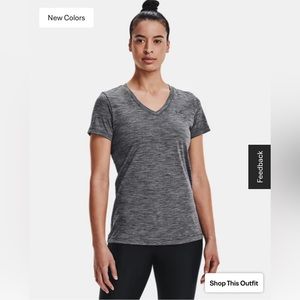 UNDER ARMOUR - Heat Gear V-neck - Grey - Small